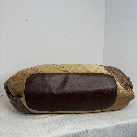 Vintage Fossil floral Patchwork Brown and Tan Women's Bag - Picture 5 of 10